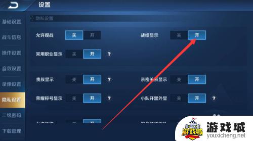 王者荣耀怎么打开战绩查看权限