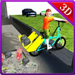 孩子骑自行车和骑自行车的模拟器3d苹果手机版