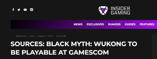 科隆游戏展将可以线下试玩《黑神话悟空》 最新预告视频全球首曝
